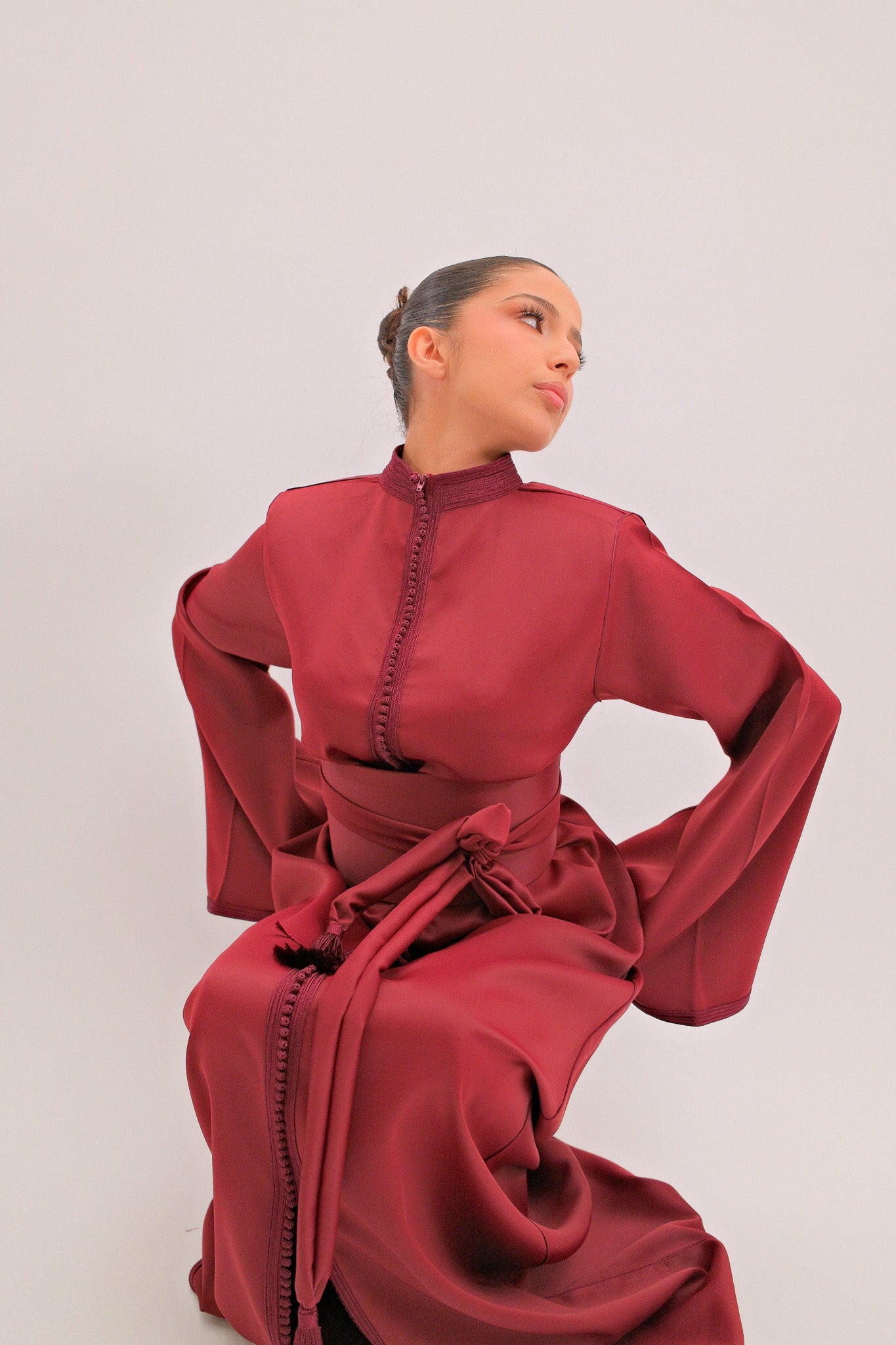 Précommande - Caftan en drap de soie