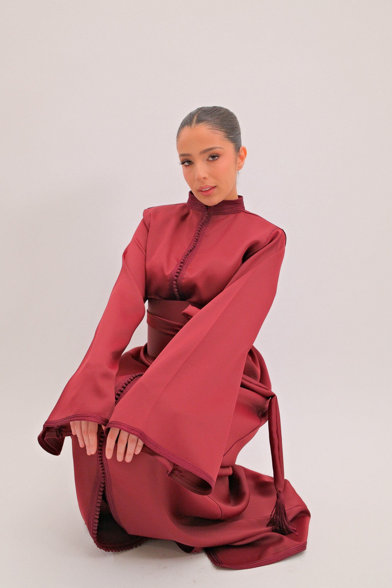 Précommande - Caftan en drap de soie